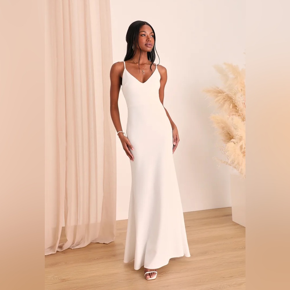 Infinite Glory White Maxi Dress - Size 1X